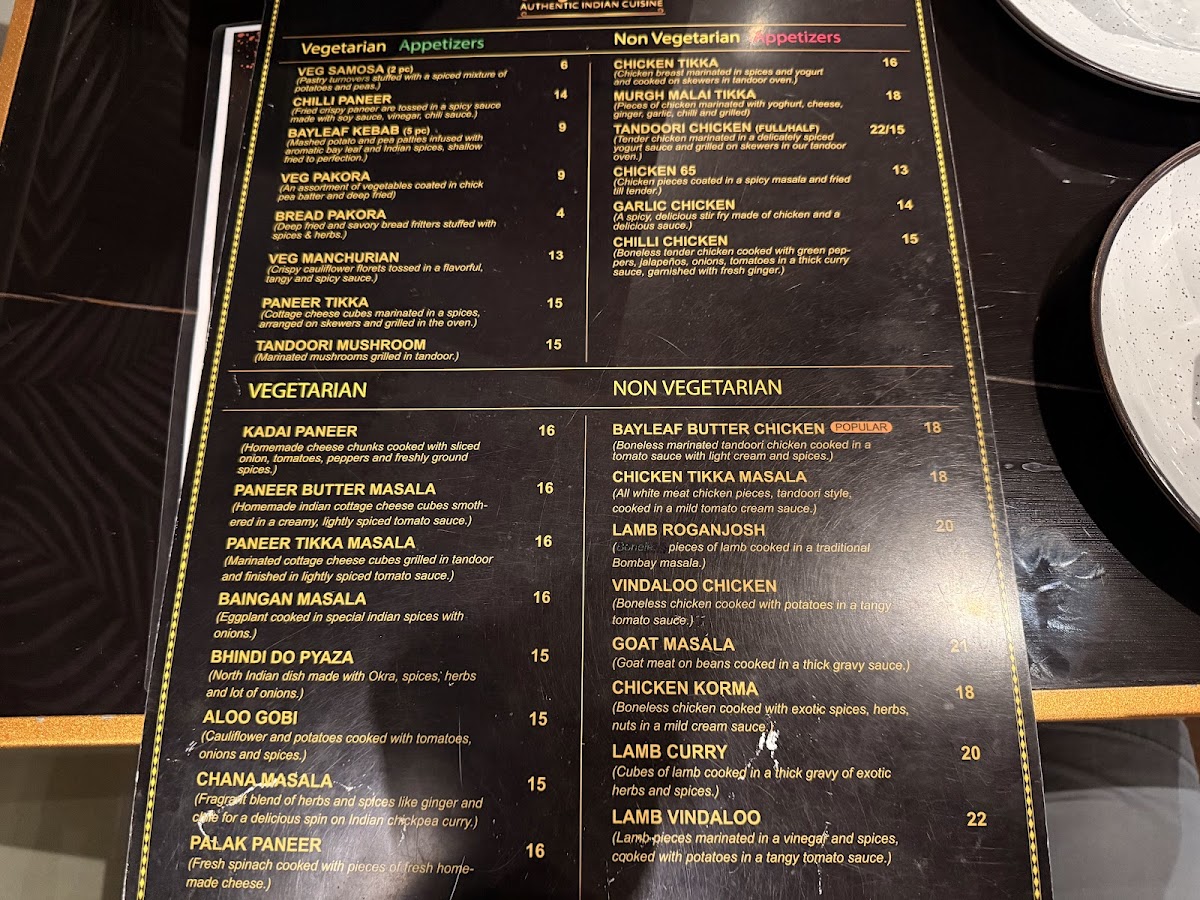 Menu Bayleaf Authentic Indian Cuisine-7