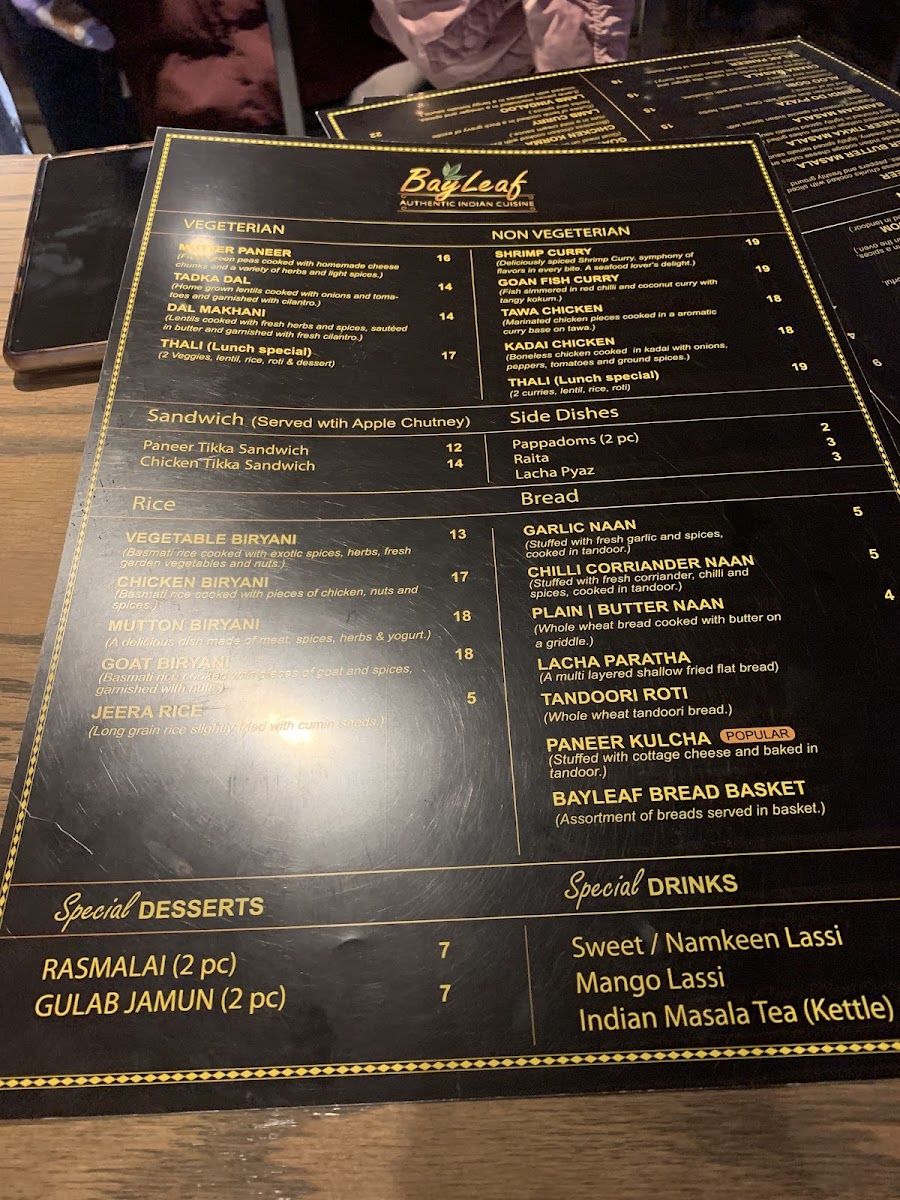 Menu Bayleaf Authentic Indian Cuisine-9