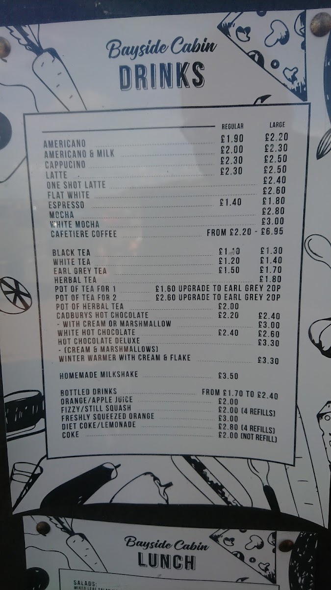 Menu Bayside Cabin-6