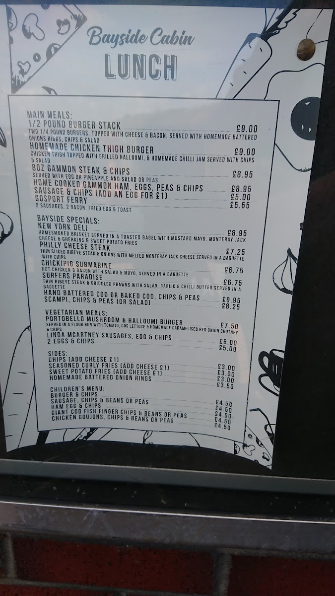 Menu Bayside Cabin-7
