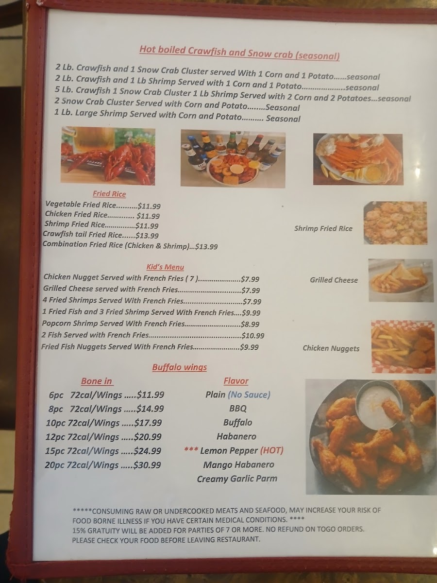 Menu Baytown Seafood Restaurant-4