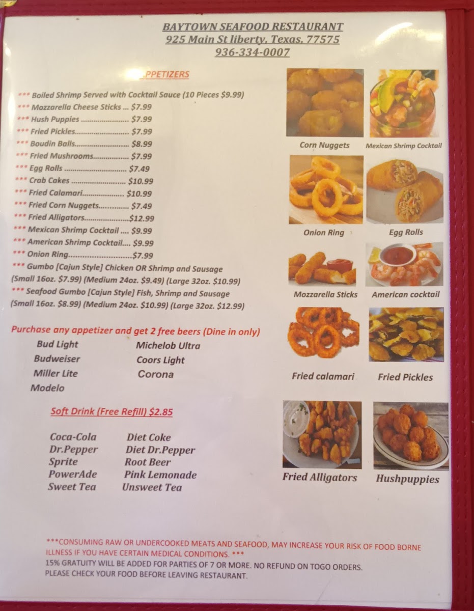 Menu Baytown Seafood Restaurant-6
