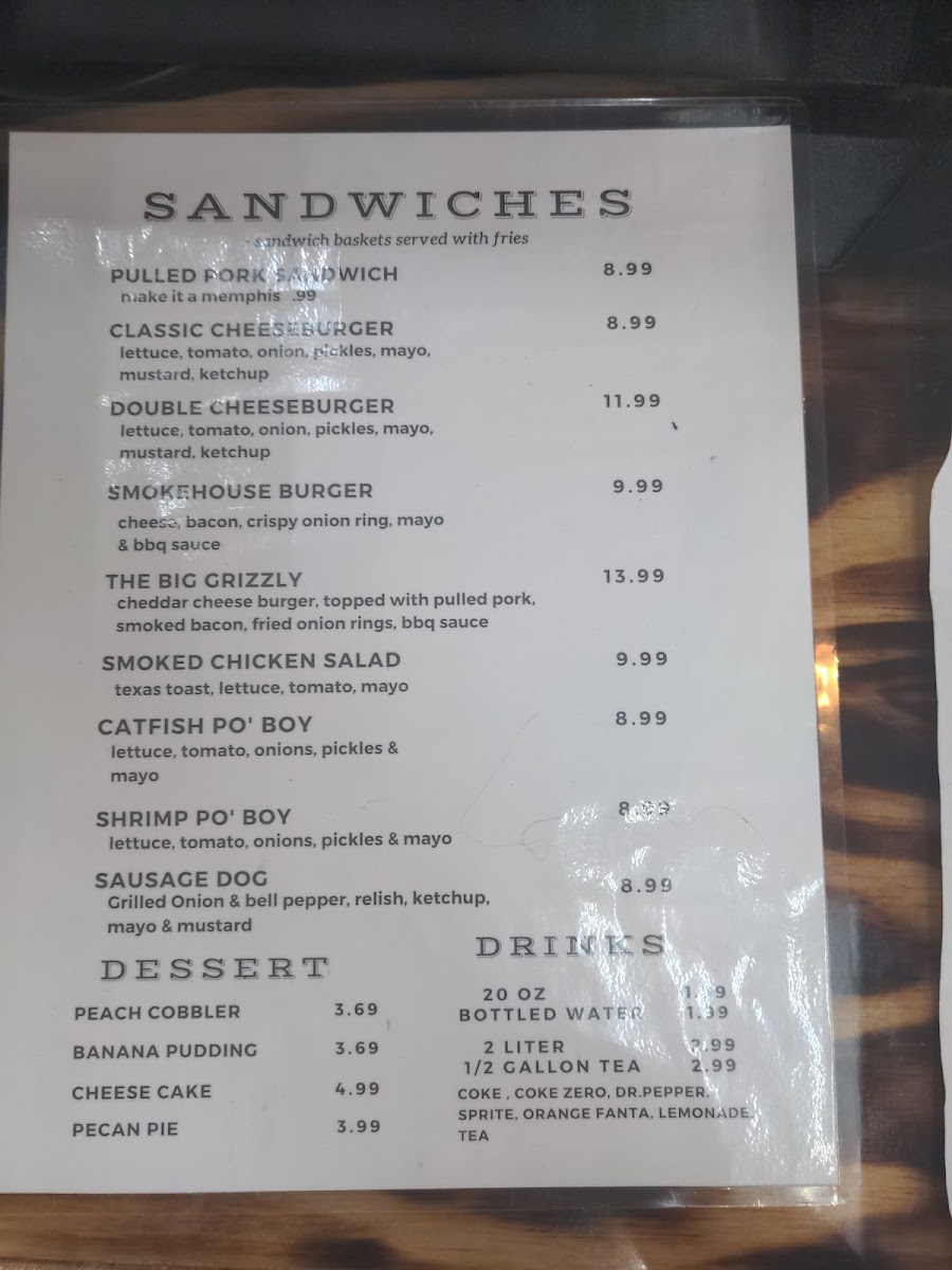 Menu Bbq Bears Restaurant & Catering-7