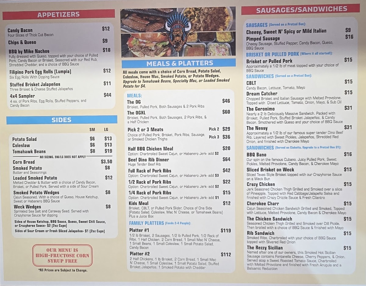 Menu Bbq By Mike-1