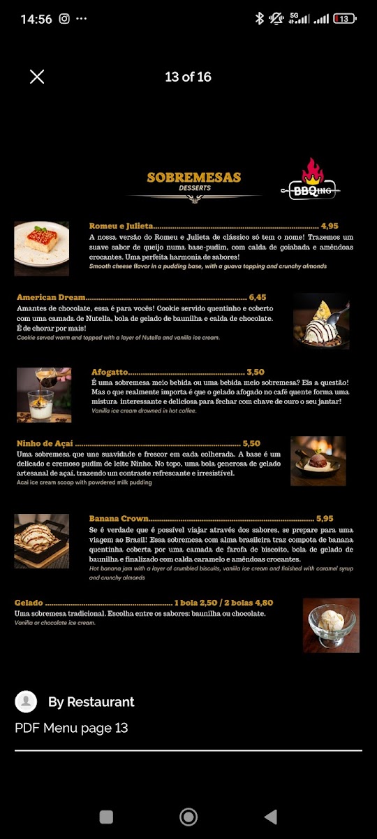 Menu Bbqing Gaia-1