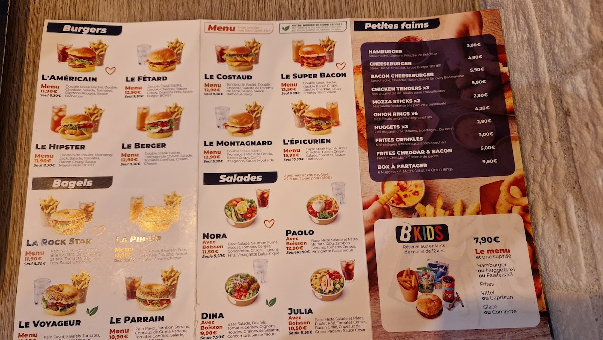 Menu Bchef Burgers - Tours-5