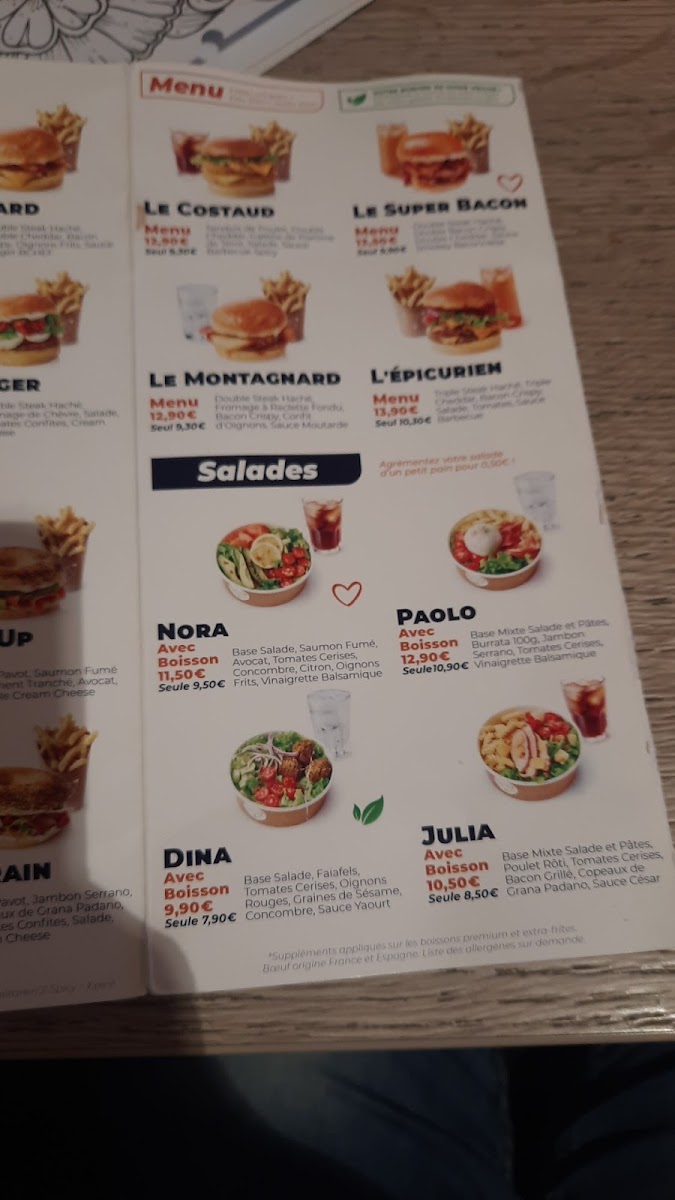 Menu Bchef Burgers - Tours-7