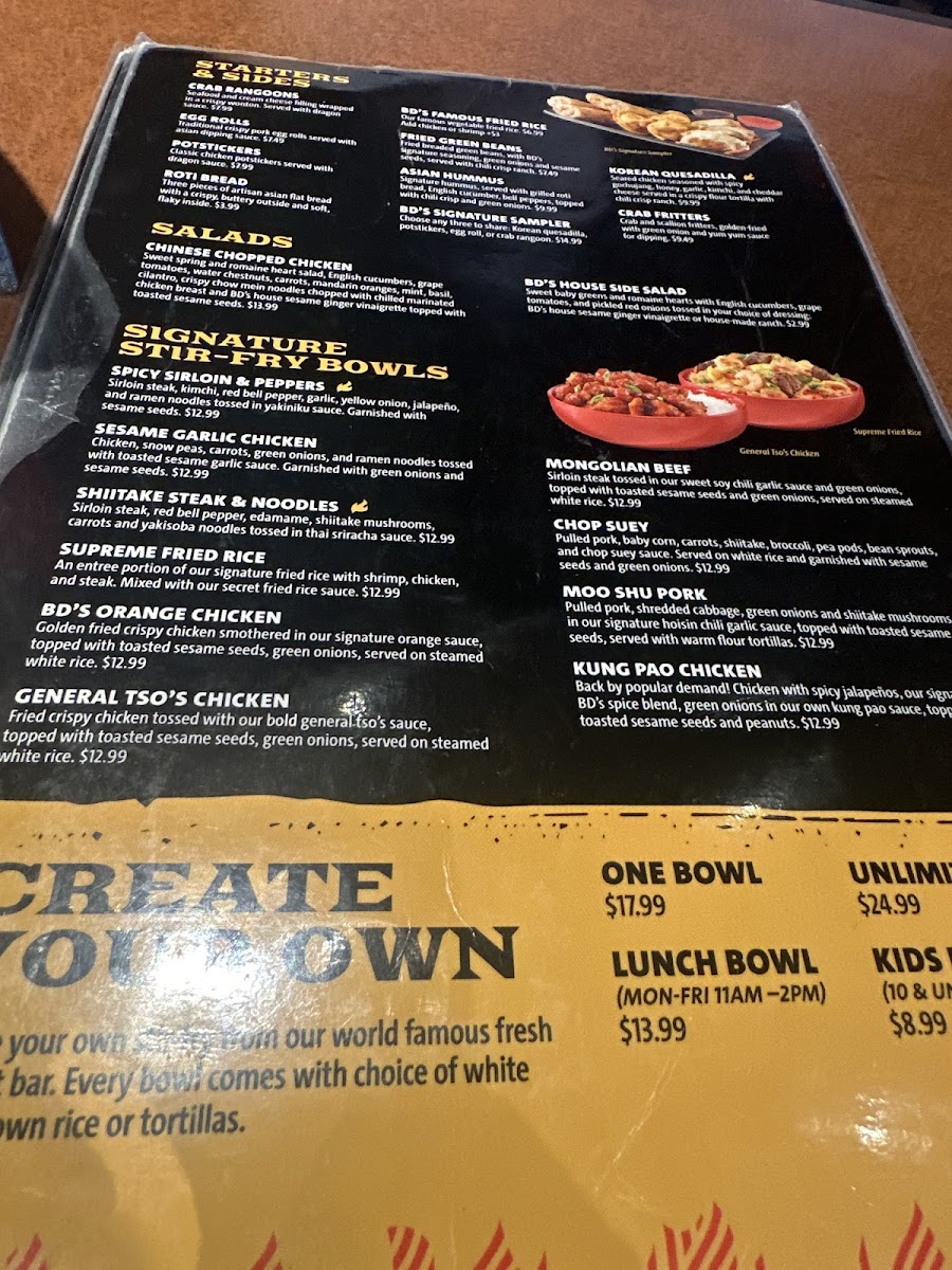 Menu Bd's Mongolian Grill-1