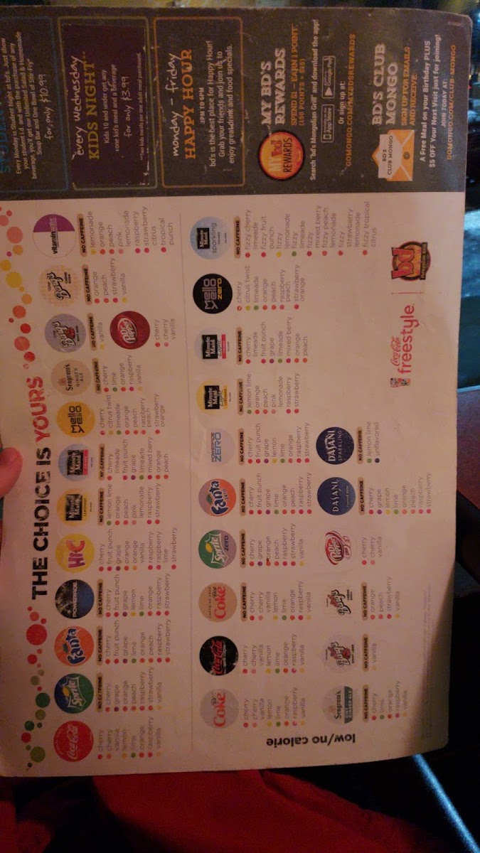 Menu Bd's Mongolian Grill-10