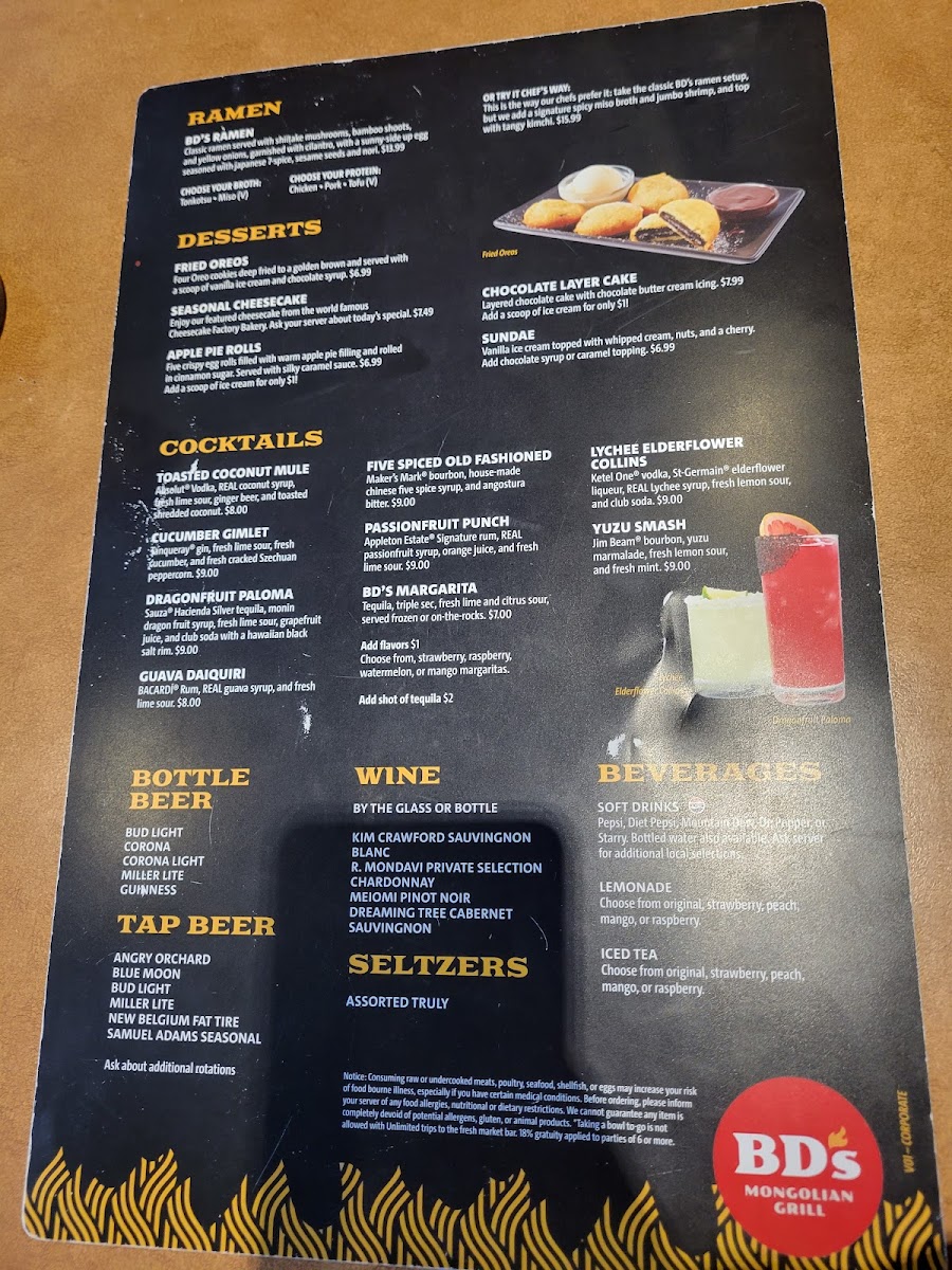 Menu Bd's Mongolian Grill-2