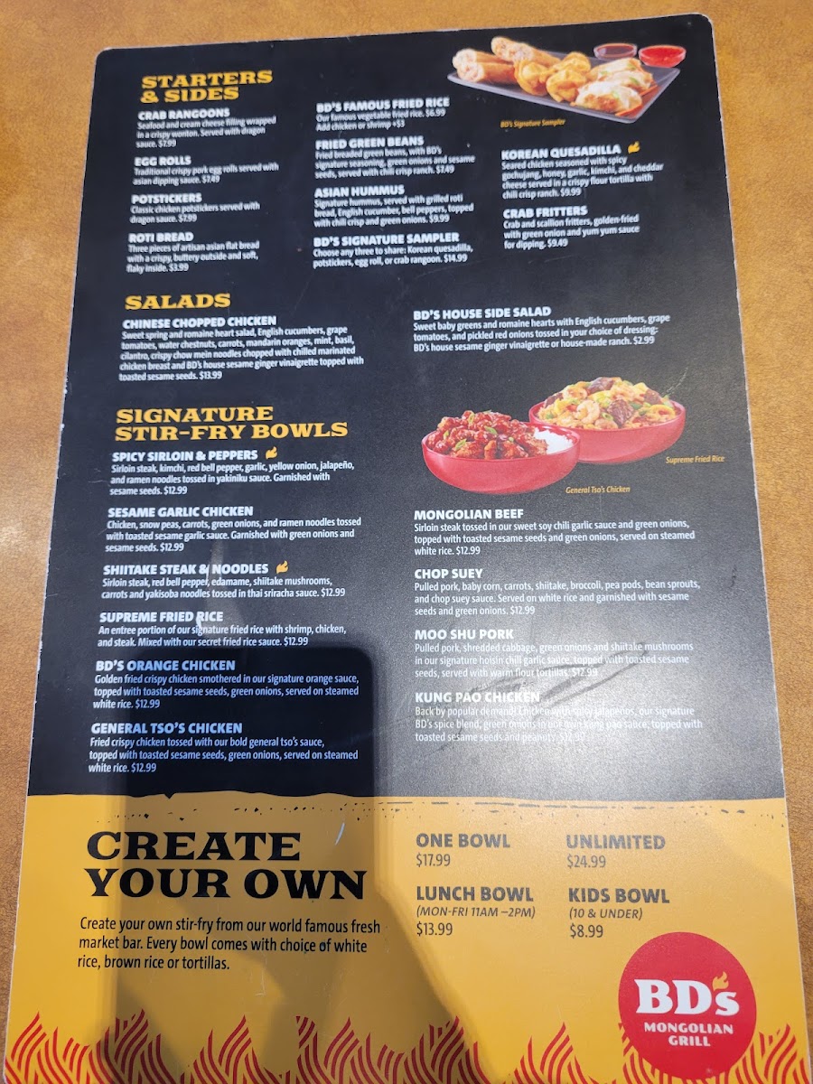 Menu Bd's Mongolian Grill-3