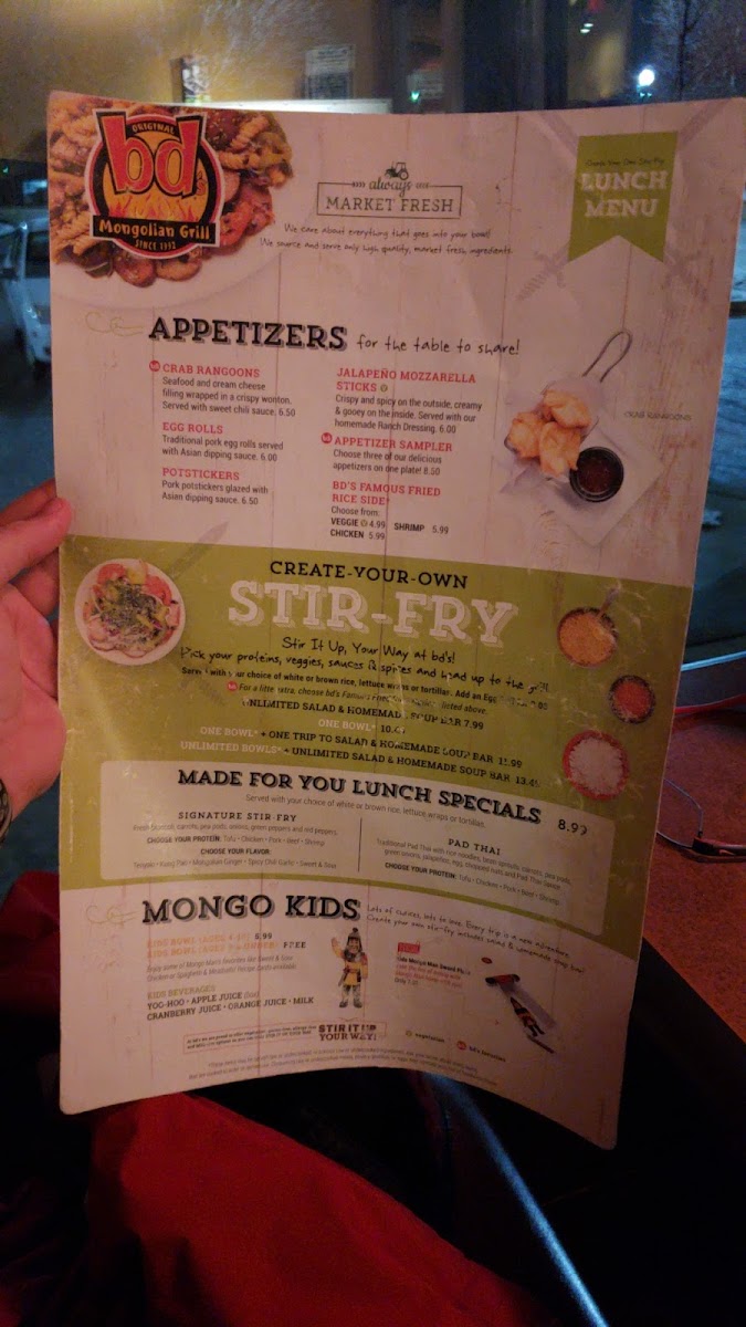 Menu Bd's Mongolian Grill-7