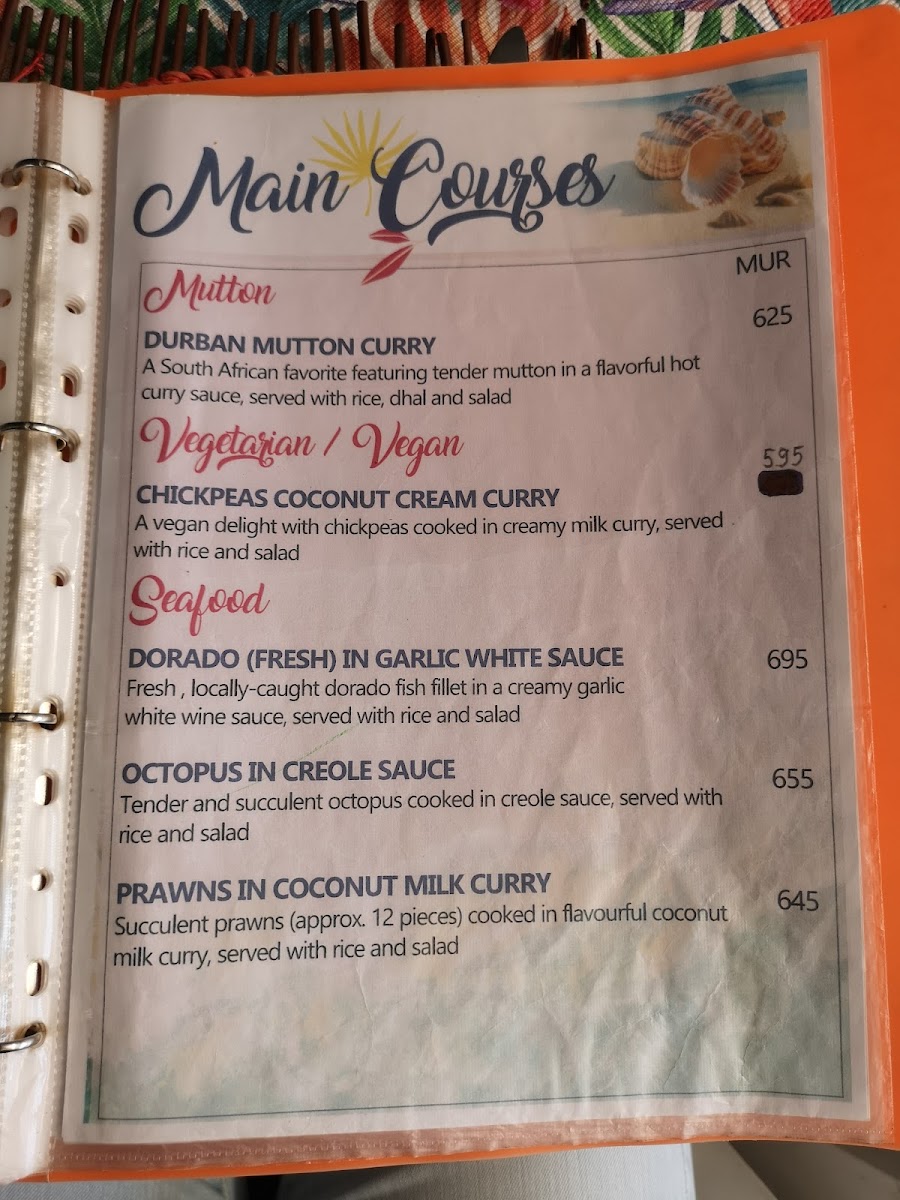 Menu Beach Hut - Trou Aux Biches-4
