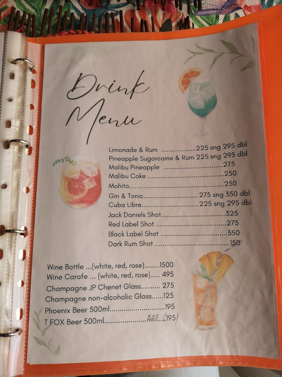 Menu Beach Hut - Trou Aux Biches-7