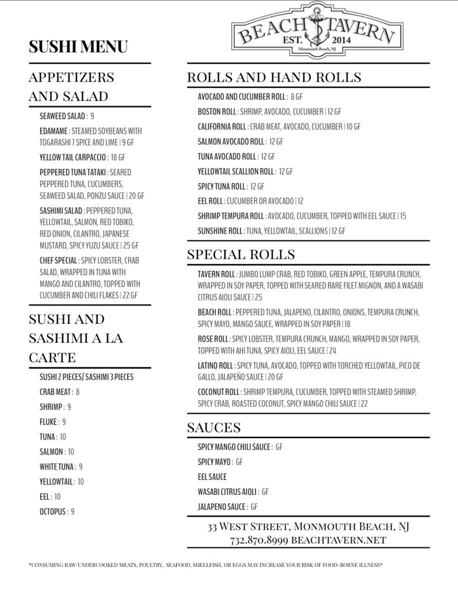 Menu Beach Tavern-1