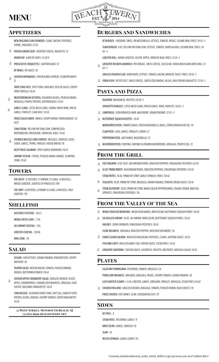 Menu Beach Tavern-2