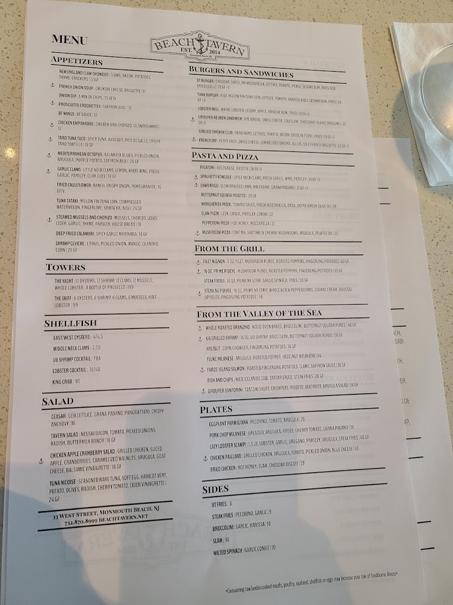 Menu Beach Tavern-4