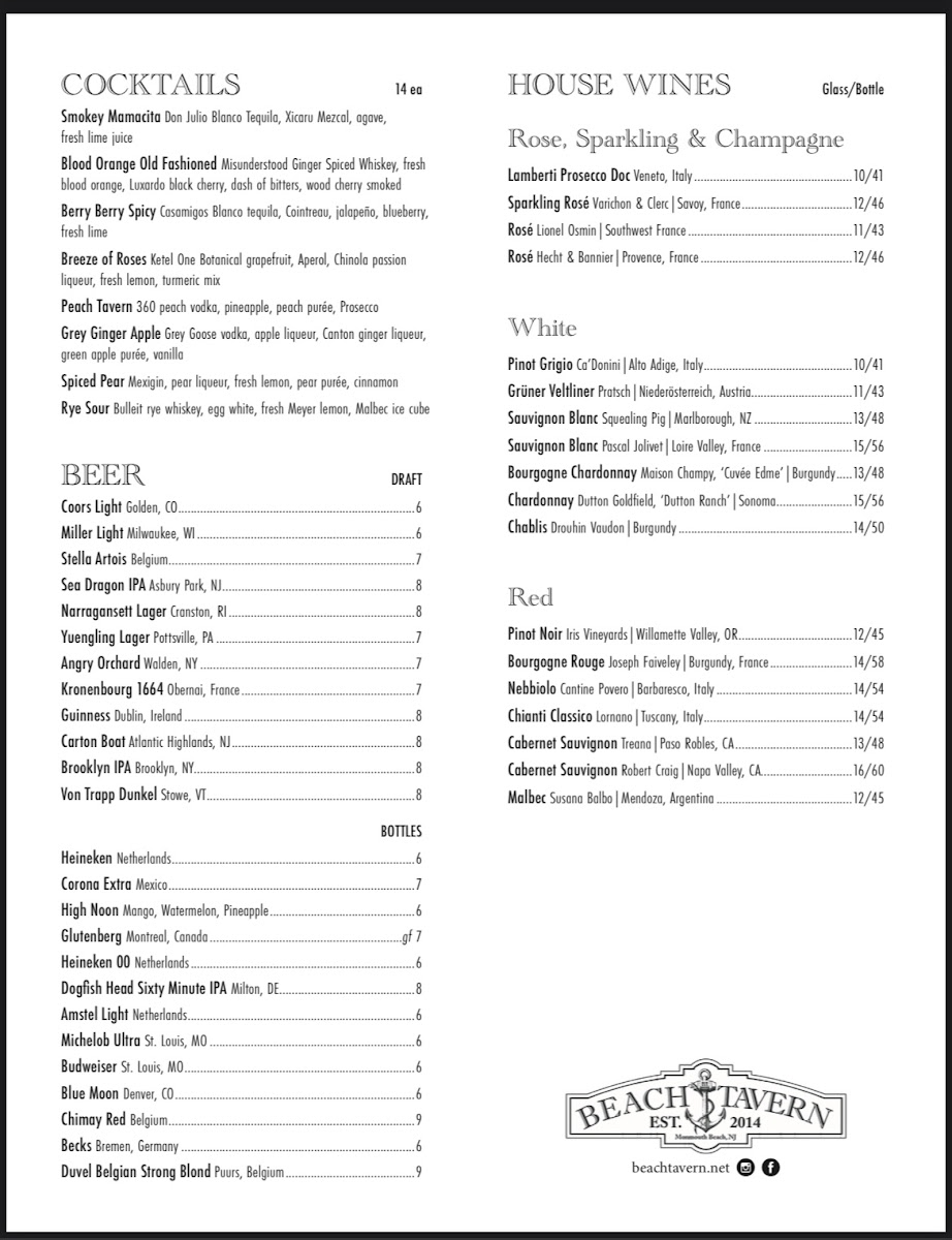Menu Beach Tavern-8