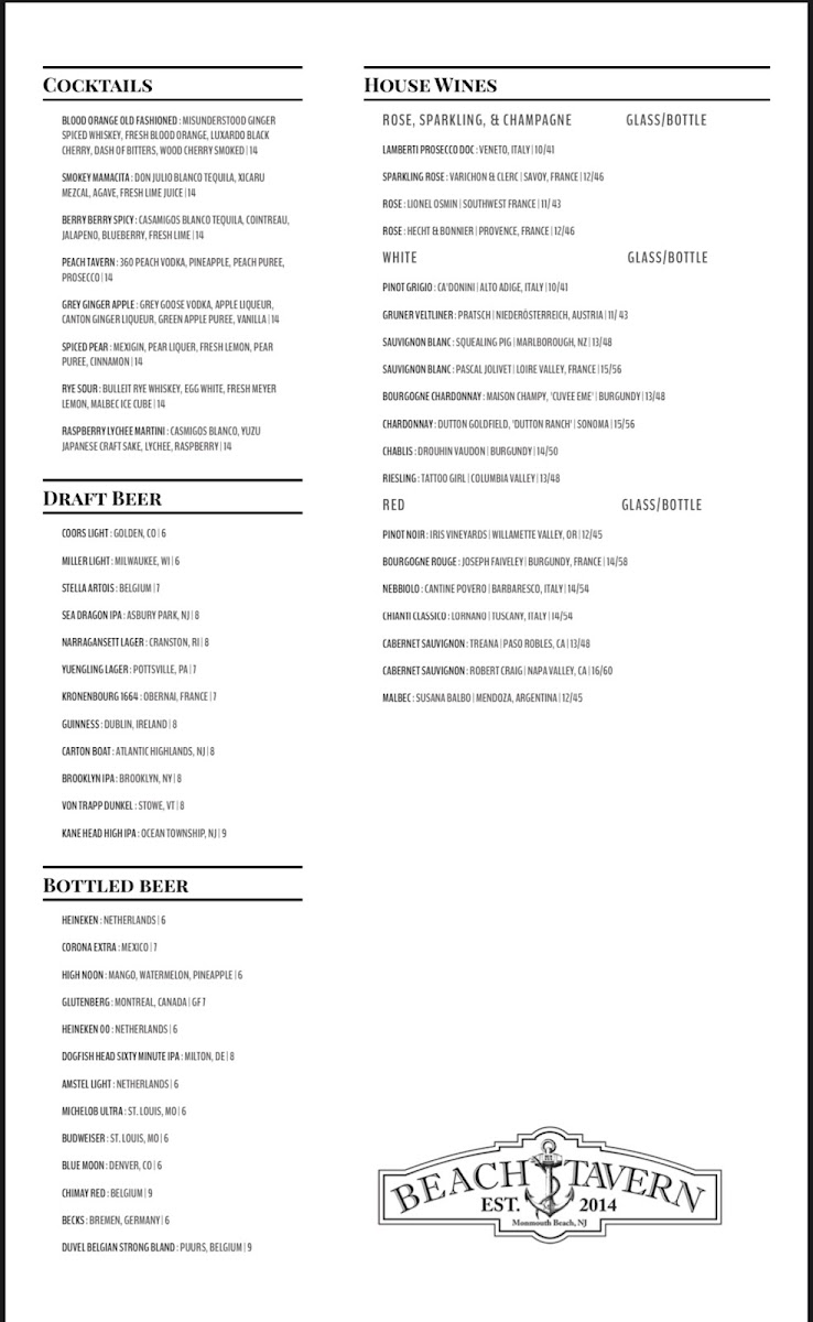 Menu Beach Tavern-9