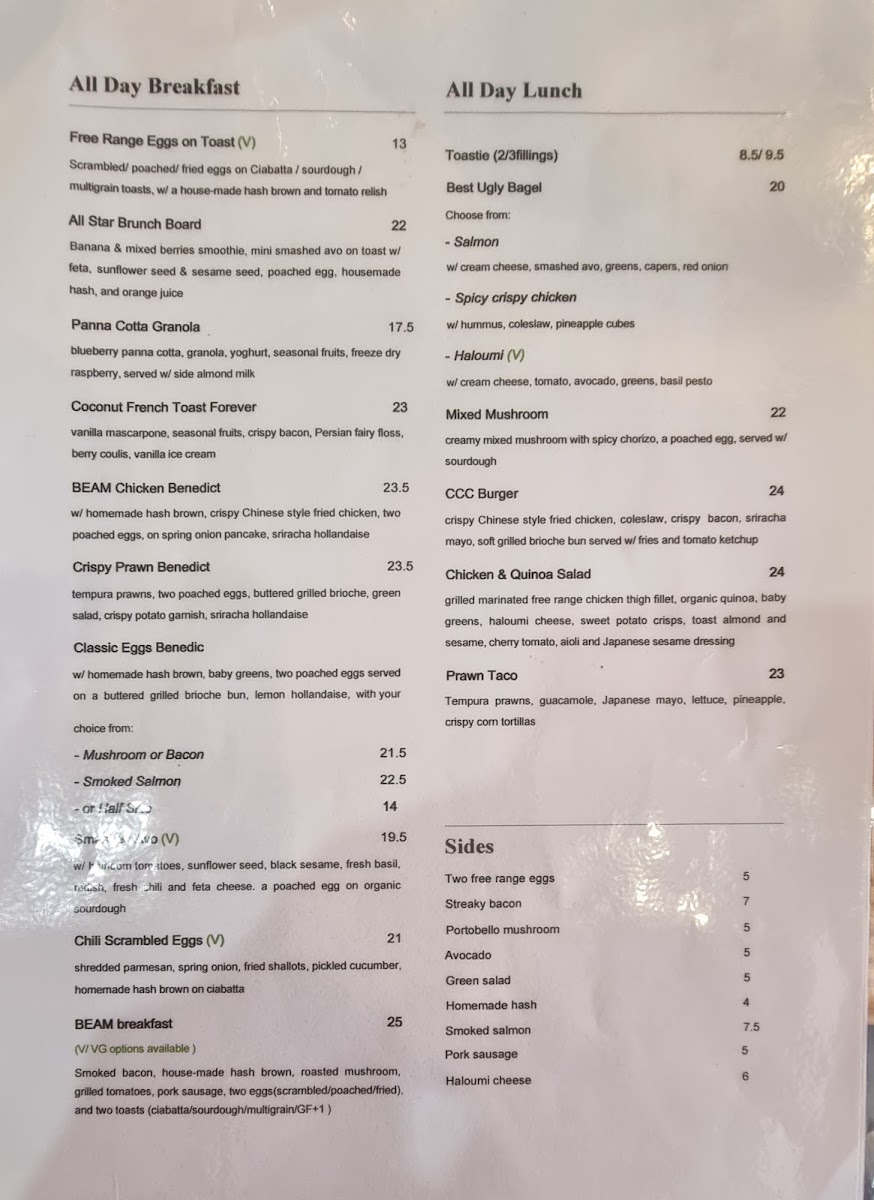 Menu Beam Cafe-1