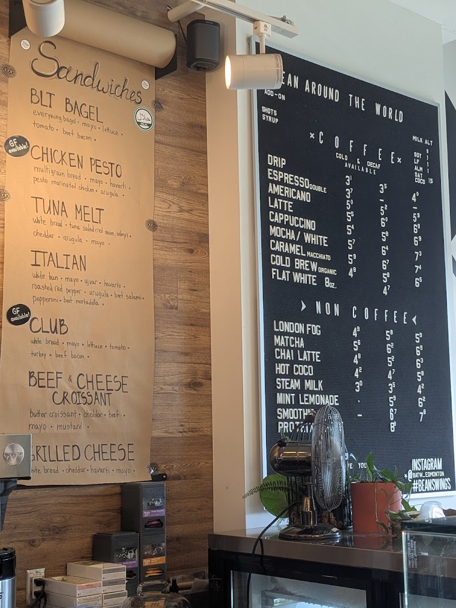 Menu Bean Around The World Coffees-1
