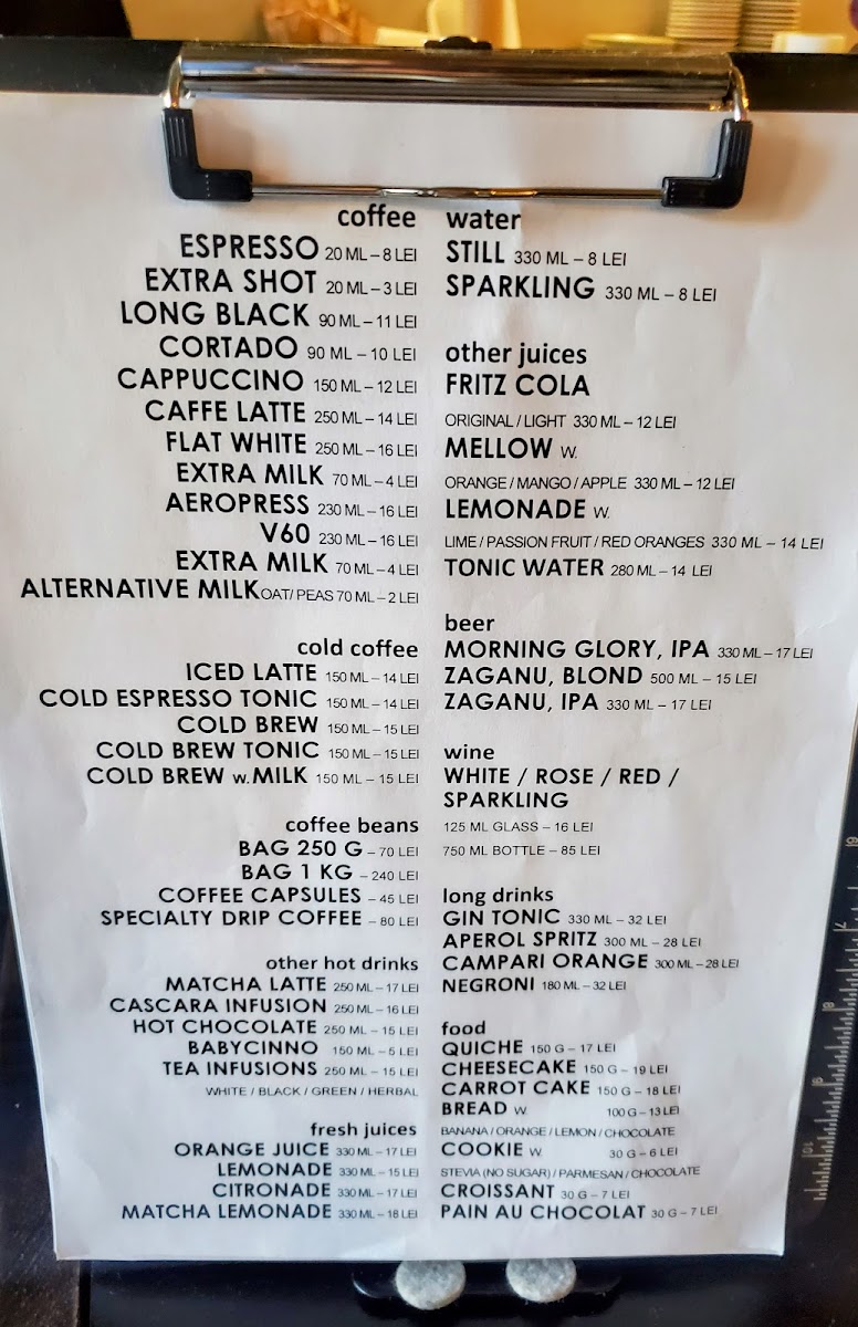 Menu Beans & Dots Specialty Coffee-1