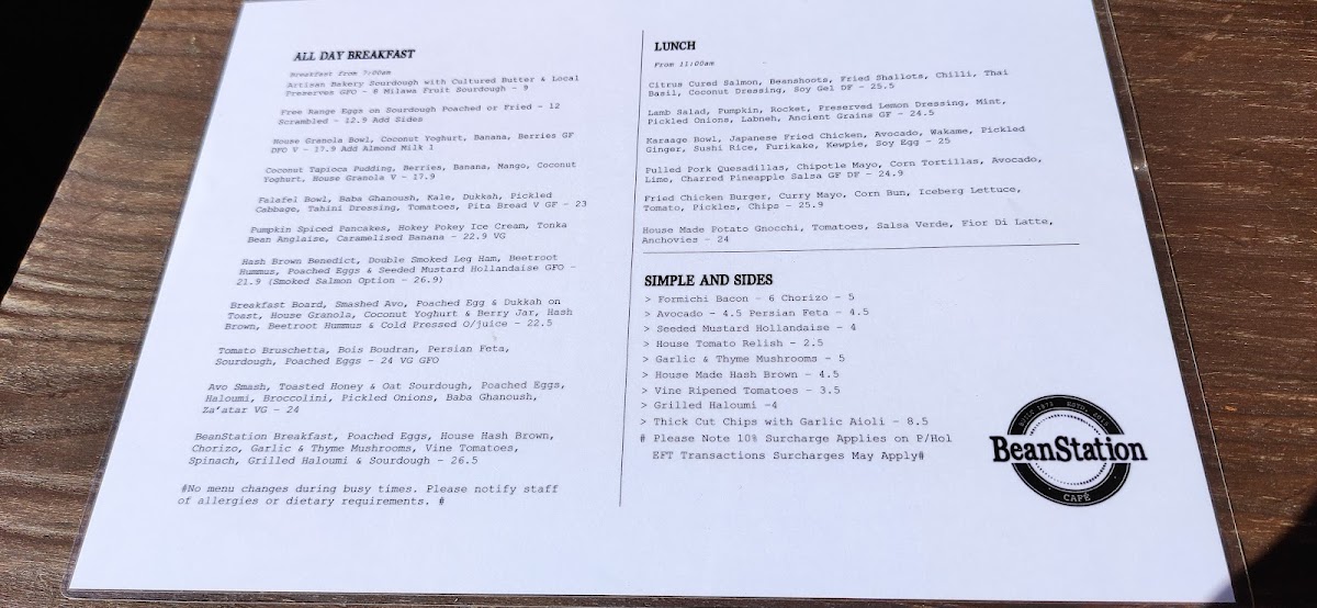 Menu Beanstation Cafe-10