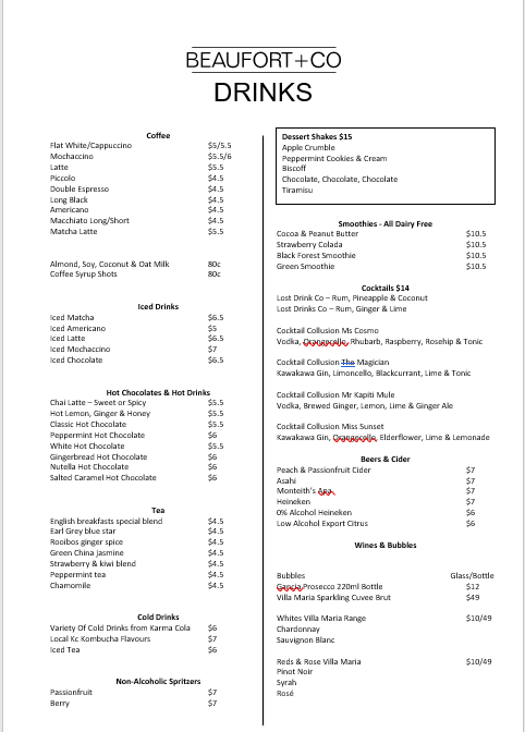 Menu Beaufort Co-1