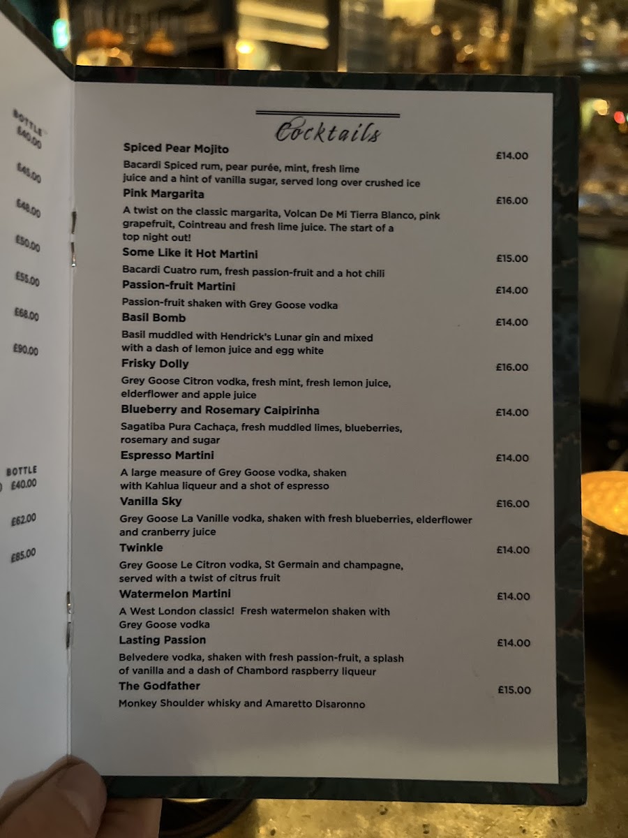 Menu Beaufort House Chelsea-8