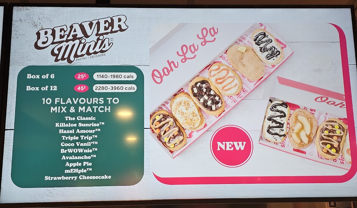 Menu Beavertails - Queues De Castor (Waterloo Boardwalk)-4