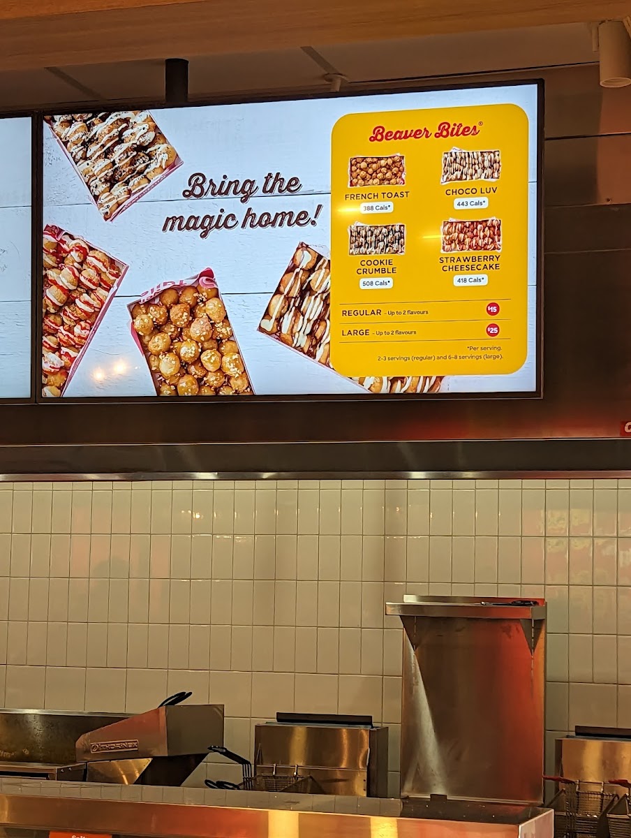Menu Beavertails - Queues De Castor (Waterloo Boardwalk)-9