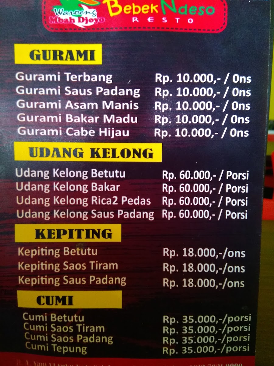 Menu Bebek Ndeso Dan Djoyo Homestay-10