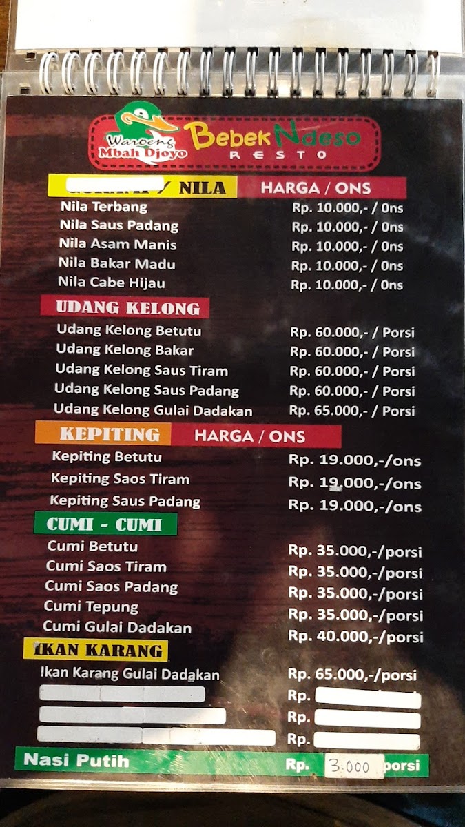 Menu Bebek Ndeso Dan Djoyo Homestay-2
