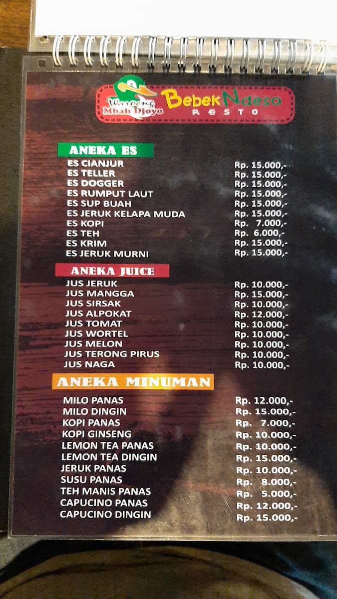 Menu Bebek Ndeso Dan Djoyo Homestay-3