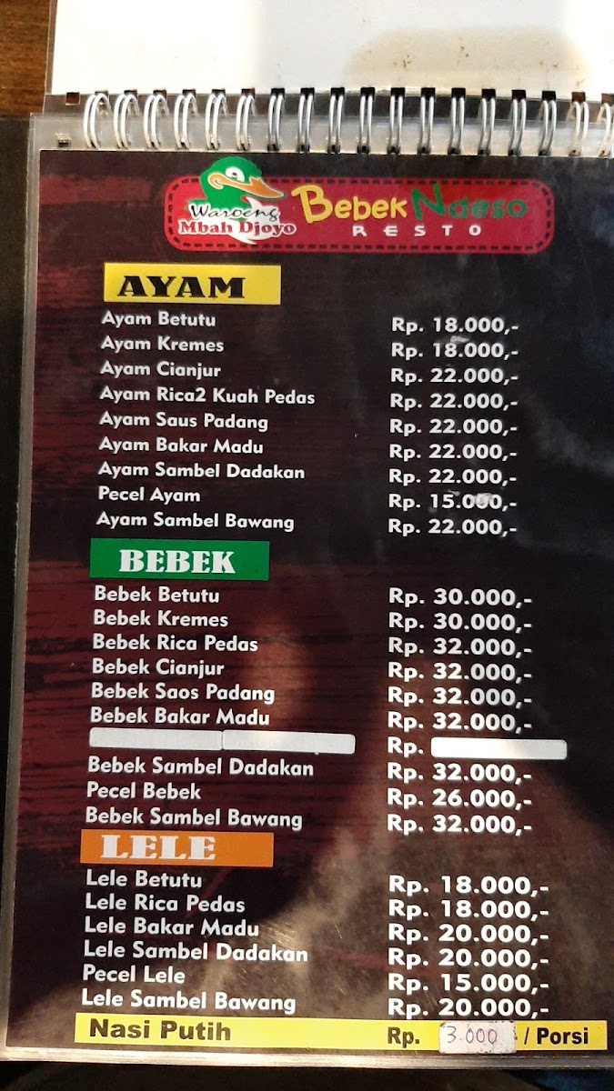 Menu Bebek Ndeso Dan Djoyo Homestay-5