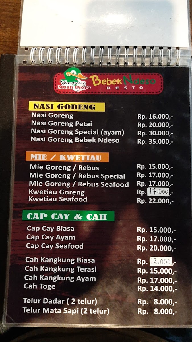 Menu Bebek Ndeso Dan Djoyo Homestay-6