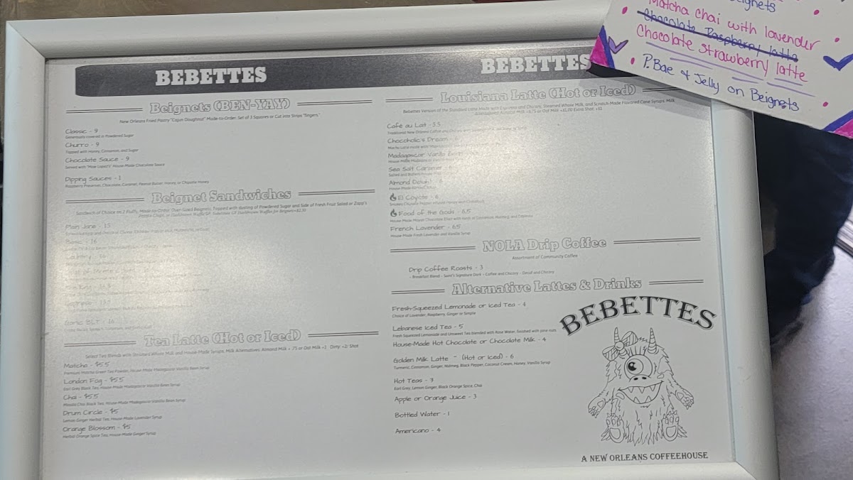 Menu Bebettes: A New Orleans Coffeehouse-4