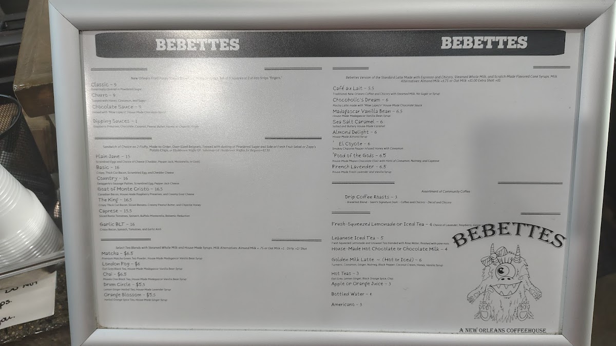 Menu Bebettes: A New Orleans Coffeehouse-5
