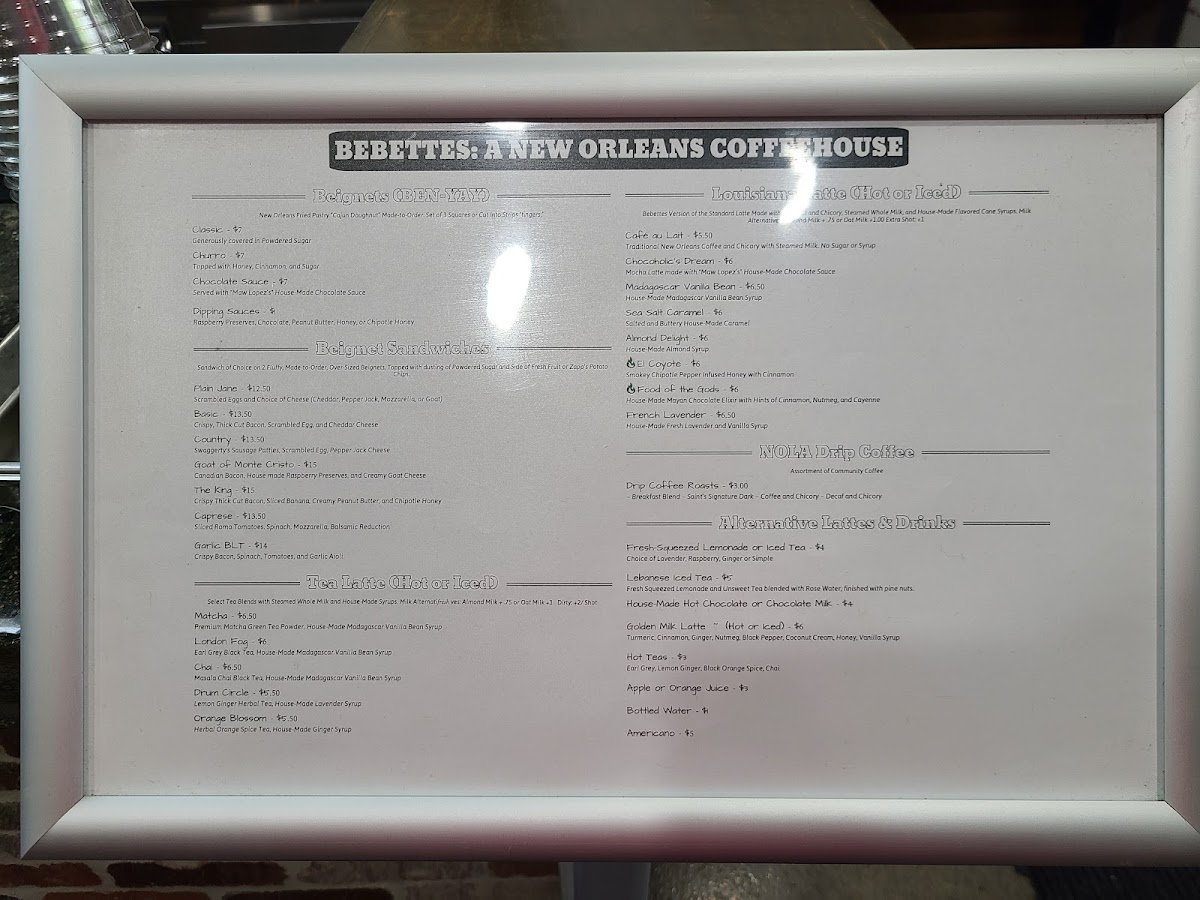 Menu Bebettes: A New Orleans Coffeehouse-9