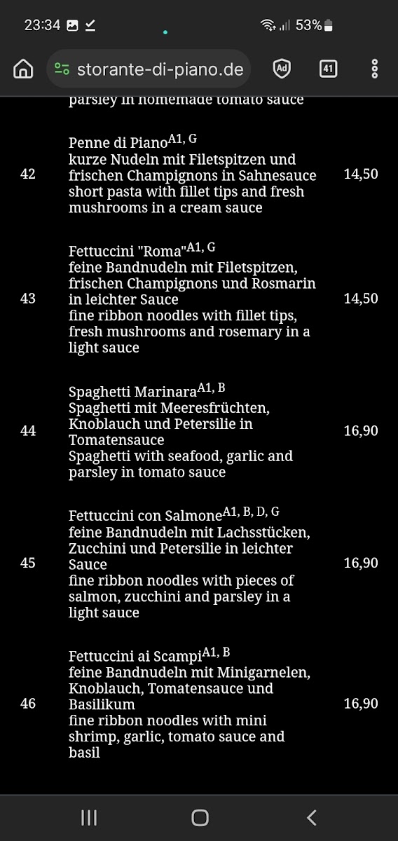 Menu Bechsteins Ristorante Di Piano-6