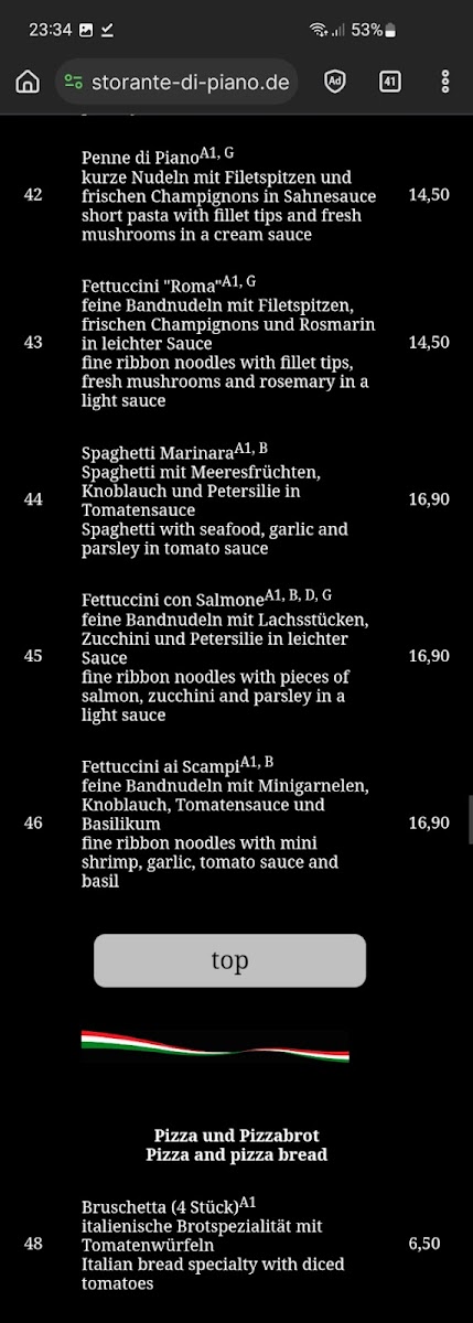 Menu Bechsteins Ristorante Di Piano-7