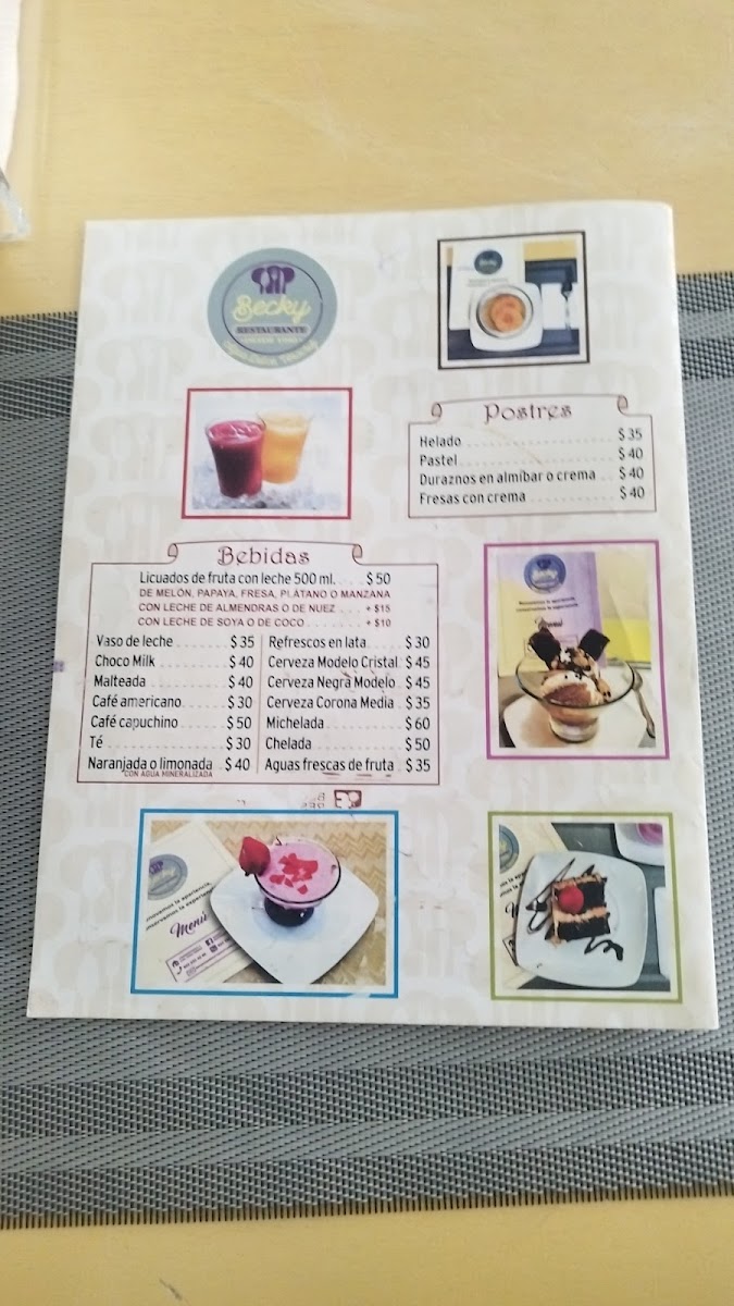 Menu Becky's-1