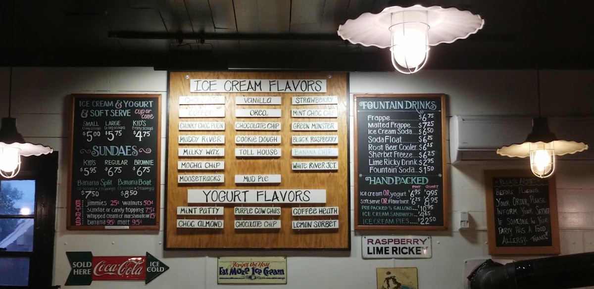 Menu Bedford Farms Ice Cream-7