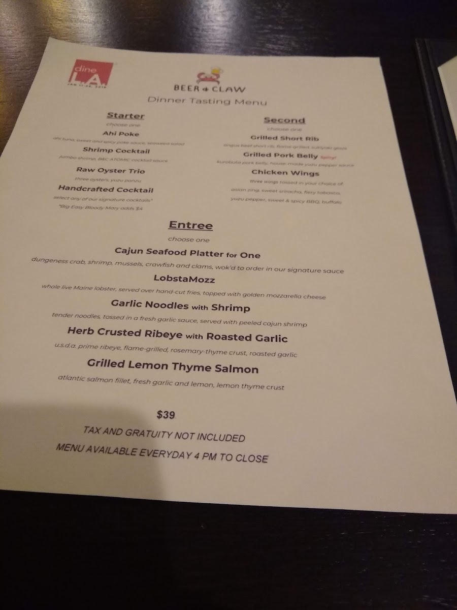 Menu Beer & Claw-6