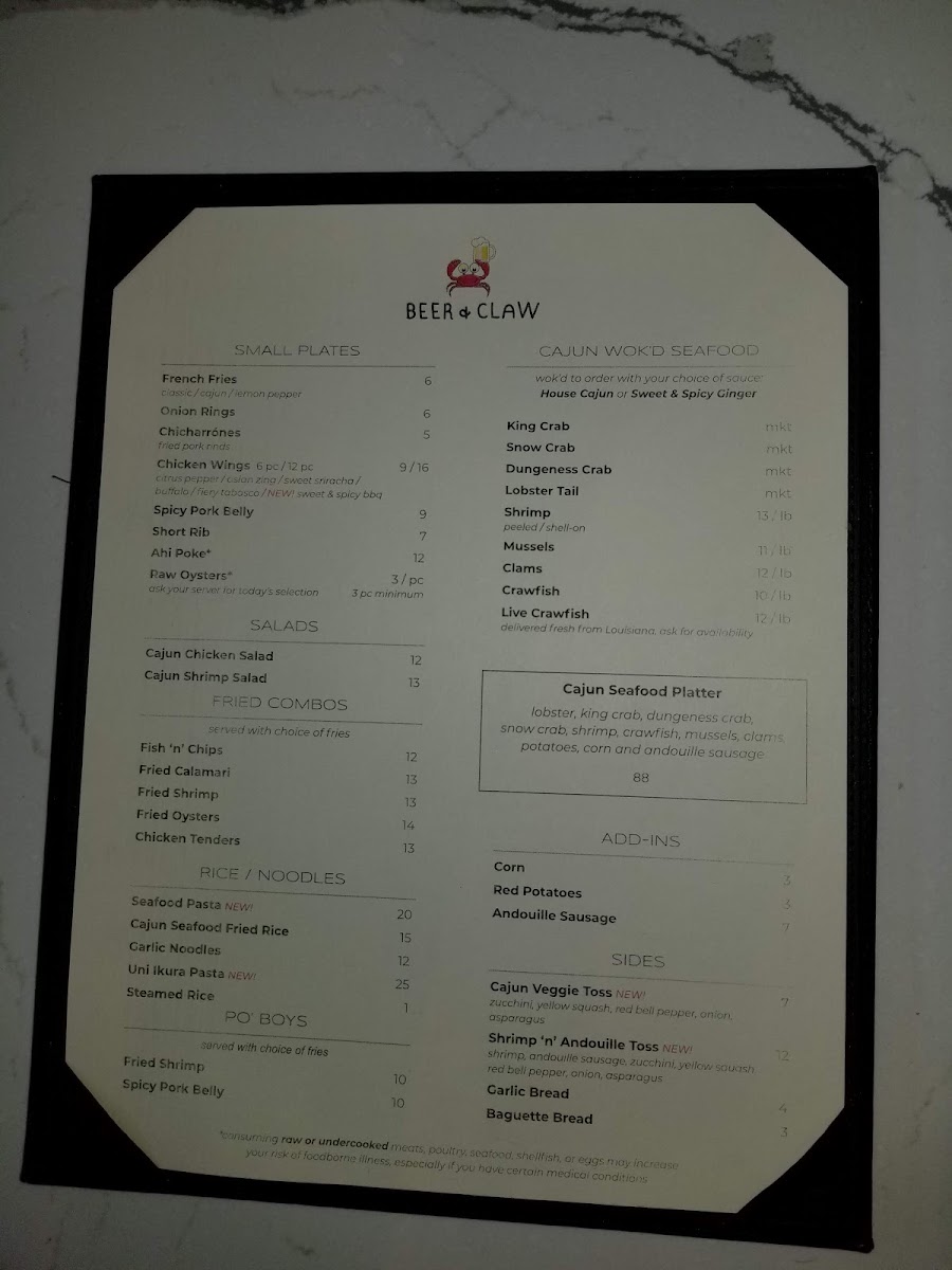Menu Beer & Claw-8