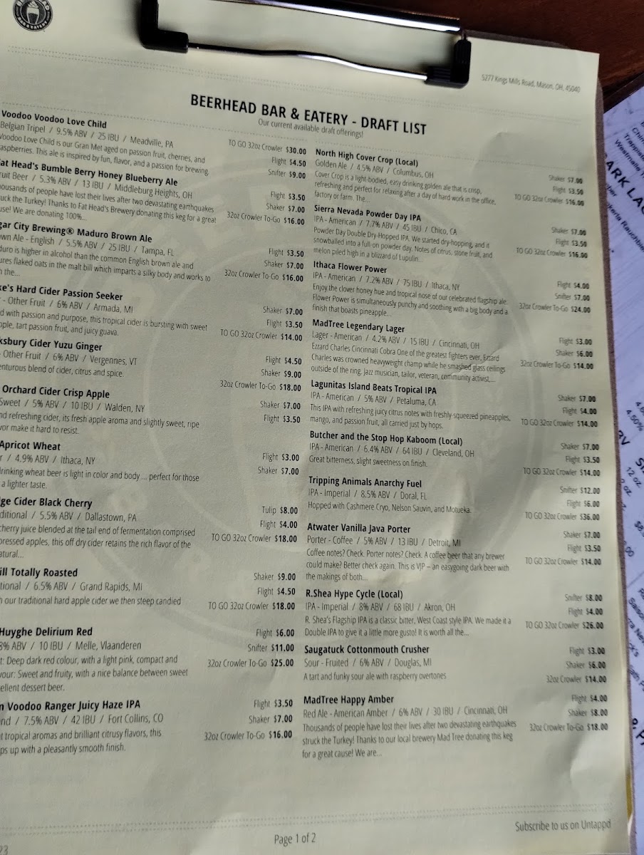 Menu Beerhead Bar & Eatery-10