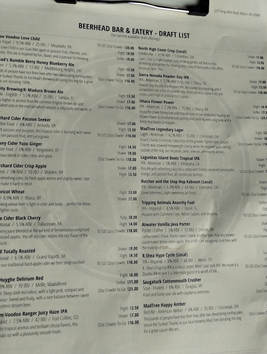 Menu Beerhead Bar & Eatery-9