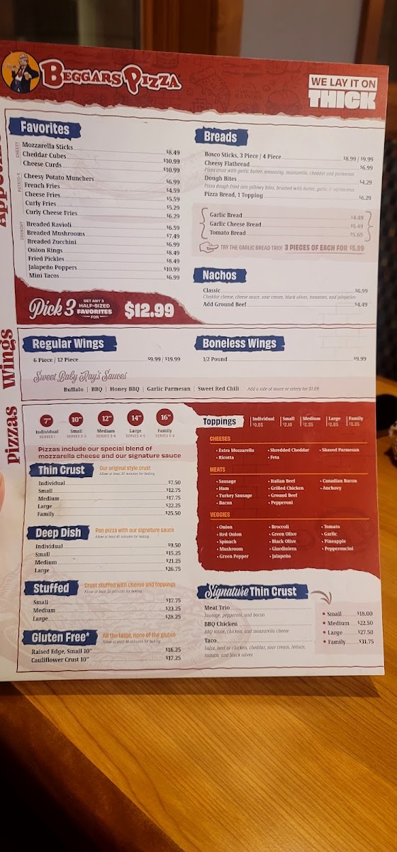 Menu Beggars Pizza - Bolingbrook-10