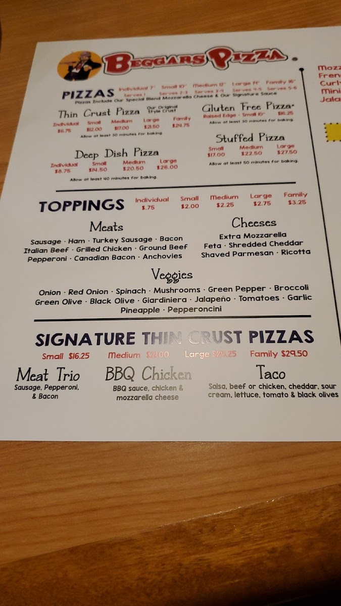 Menu Beggars Pizza - Bolingbrook-6