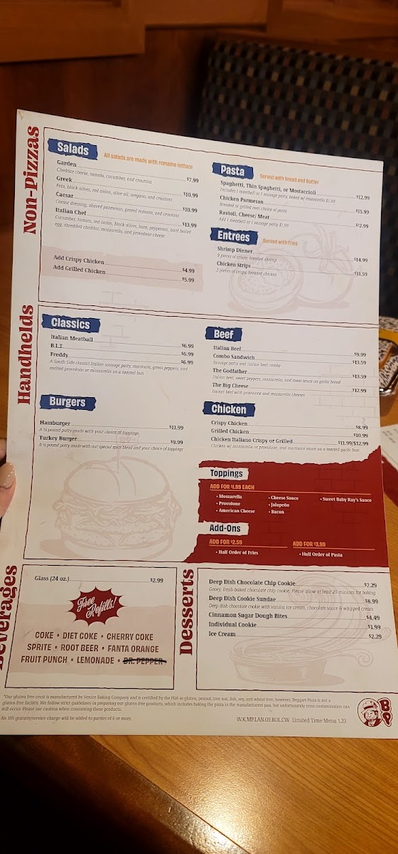 Menu Beggars Pizza - Bolingbrook-8